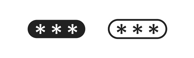 ログインとパスワードのシンプルなコンセプト分離シンボル ロック イラスト ベクトル フラット スタイル