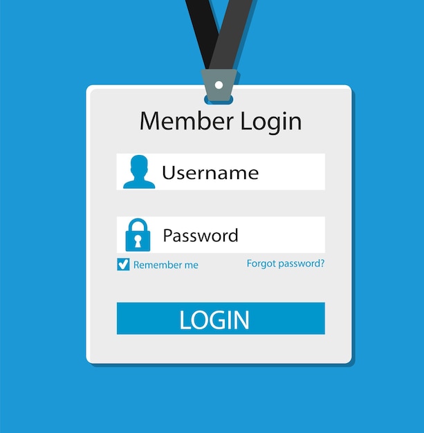 Login and Register Form with Blue Theme for Desktop Application or Website