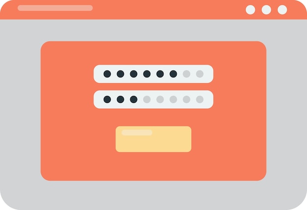 Vector login screen illustration in minimal style