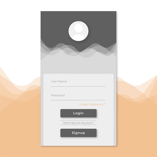 Vector login signup paginasjabloon