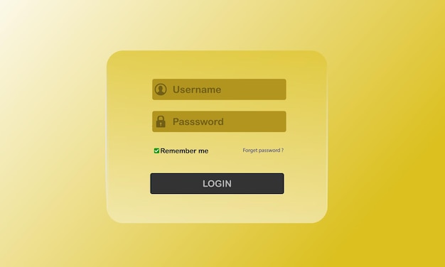 Vector login ui vector