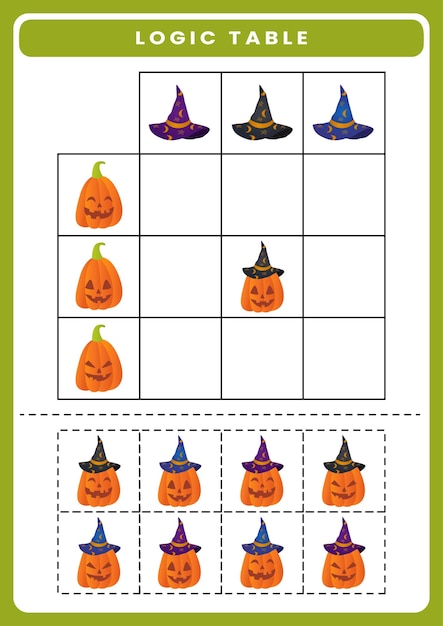 Logisch tafelblad voor kinderthema halloween