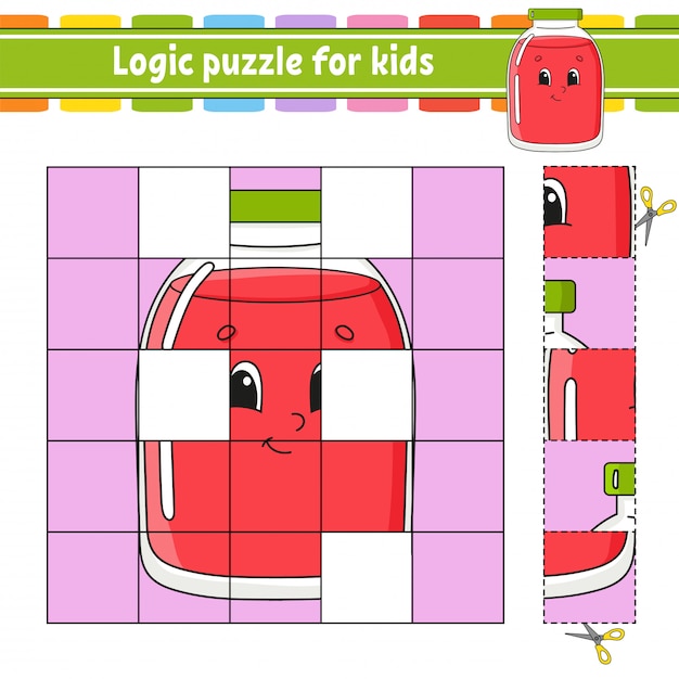 Logische puzzel voor kinderen.