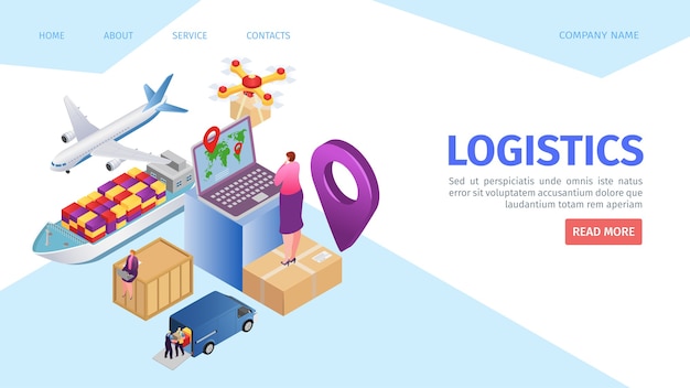 Logistic business with box transportation online