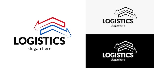 logistic company logo abstract arrows