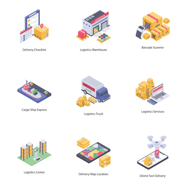  Logistic Delivery Icons 