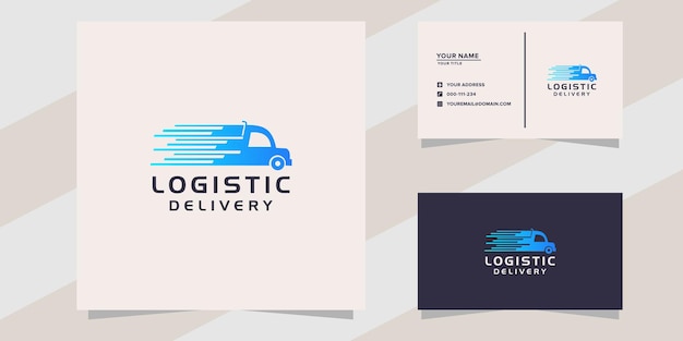 Logistic delivery logo and business card