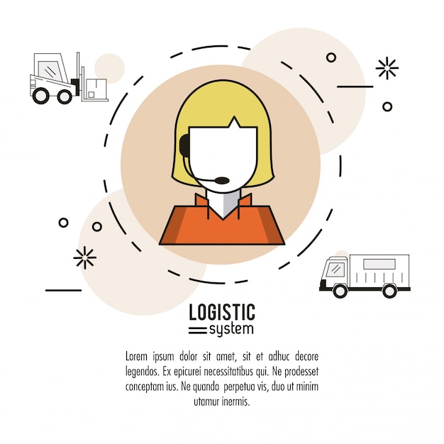 Logistica e sistema di consegna infografica