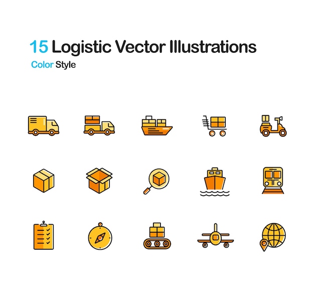 Illustrazione di colore lineare logistico