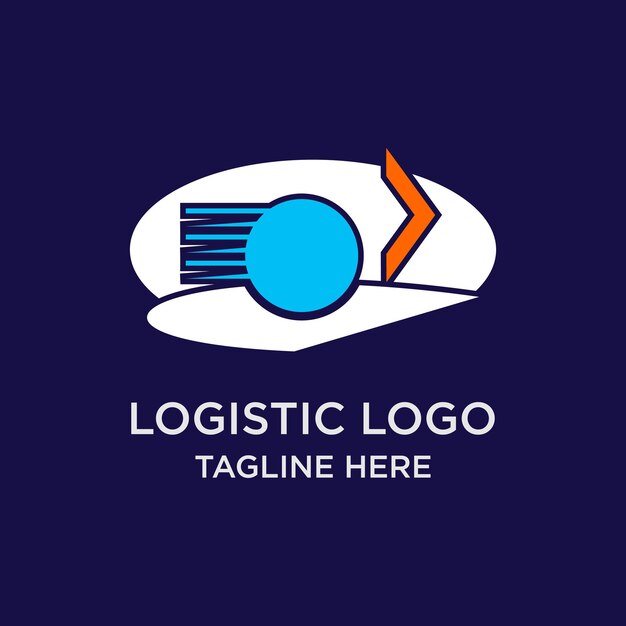 Vector logistic logo design simple concept premium vector