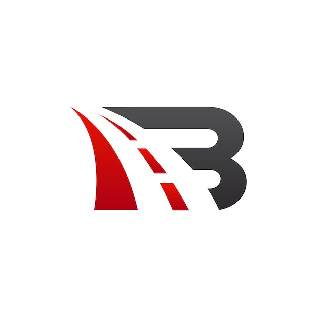 logistic logo initial letter B vector