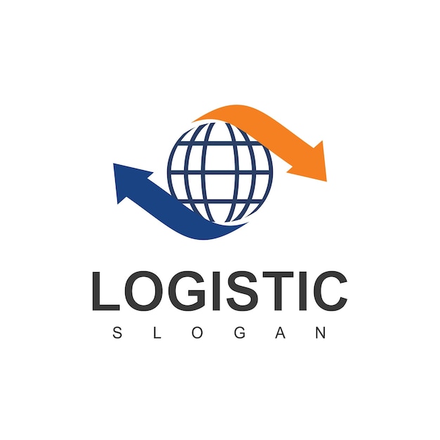 Logo logistico modello spedizione e trasporto business icona