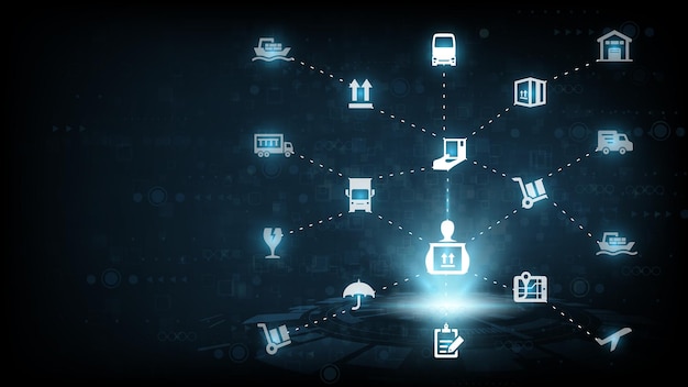 Vector logistic management concept the complex process of planning organizing and controlling resources t