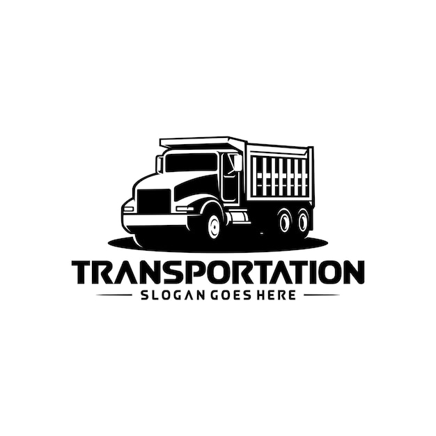 Logistic and transportation truck ready made logo vector