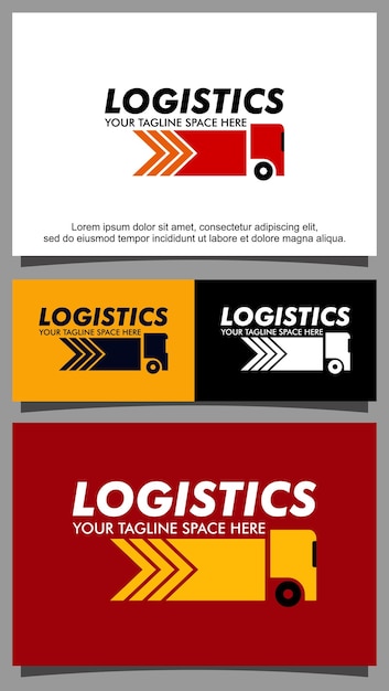 Vector logistics cargo logo design template