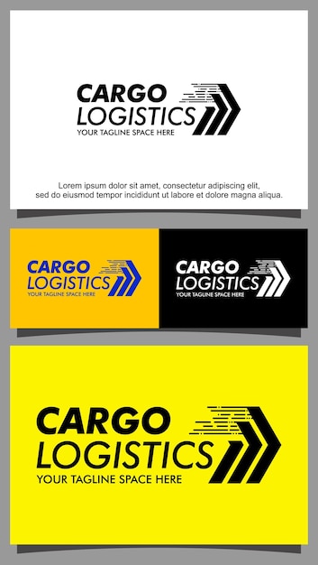 Modello di progettazione del logo del carico logistico