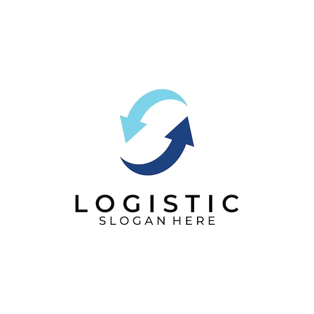 Logistics company vector logo arrow icon logo fast digital delivery logo Using simple and easy logo vector editing