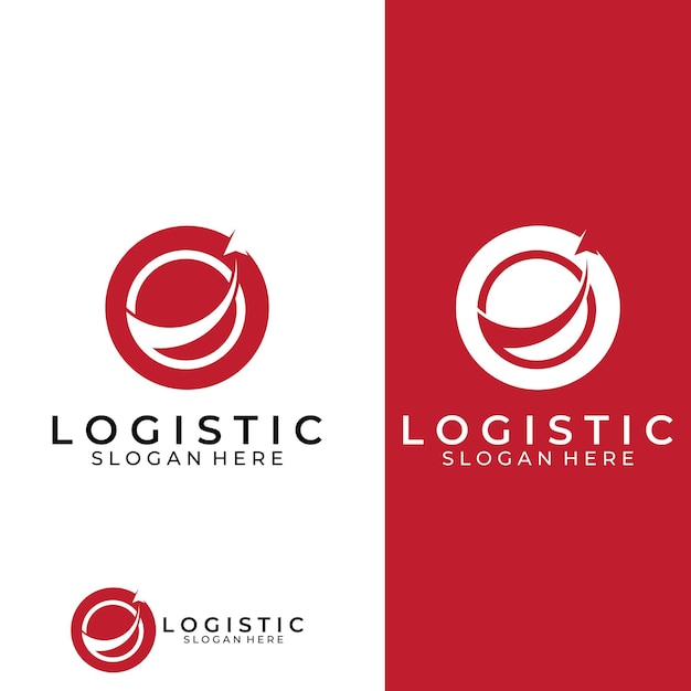 Logistics company vector logo arrow icon logo fast digital delivery logo Using simple and easy logo vector editing