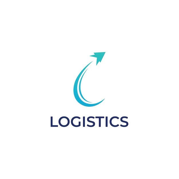 Logistics company vector logo arrow icon logo fast digital delivery logo Using simple and easy logo vector editing