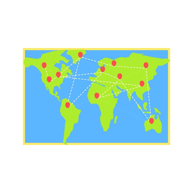 Vector logistics destination map