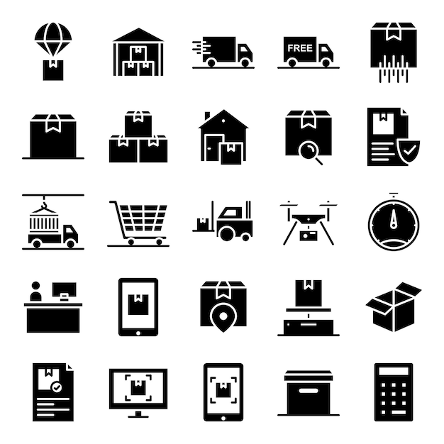 Logistics icon pack