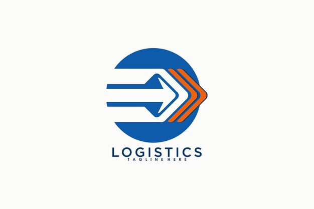 Vettore logistica logo design illustrazione con concetto moderno