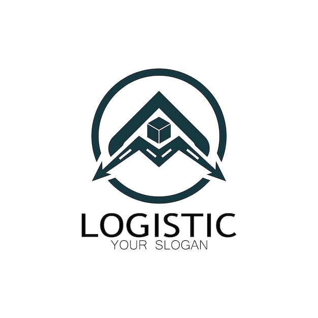 logistics logo icon illustration vector design distribution symbol delivery of goods economy finance