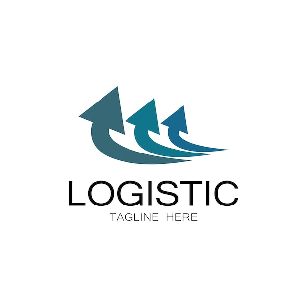 Logistica icona logo illustrazione disegno vettoriale distribuzione simbolo consegna di beni economia finanza