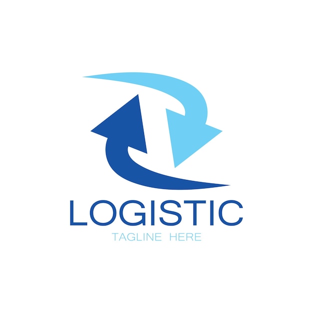Logistica icona logo illustrazione disegno vettoriale distribuzione simbolo consegna di beni economia finanza