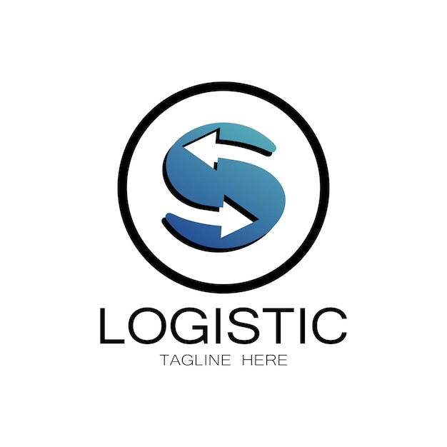 Logistica icona logo illustrazione disegno vettoriale distribuzione simbolo consegna di beni economia finanza