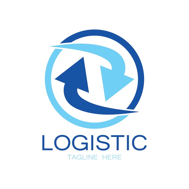 Logistics logo icon illustration vector design distribution symbol delivery of goods economy finance