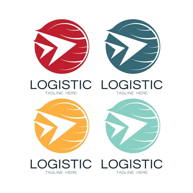 Logistics logo icon illustration vector design distribution symbol delivery of goods economy finance