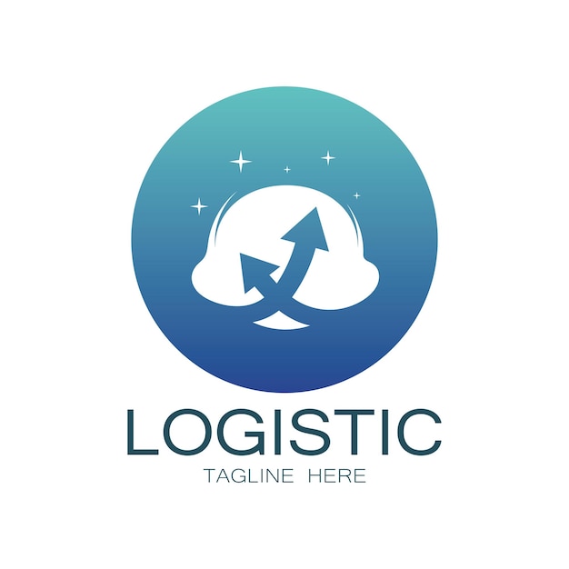 Logistics logo icon illustration vector design distribution symbol delivery of goods economy finance