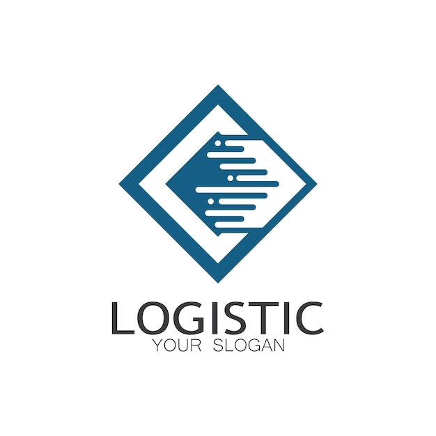 ロジスティクス ロゴ アイコン イラスト ベクター デザイン 流通記号 商品の配送 経済 金融