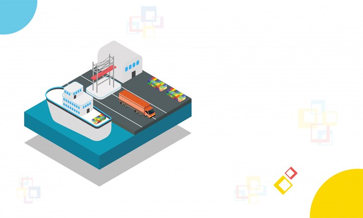 Vector logistics or transportation concept.