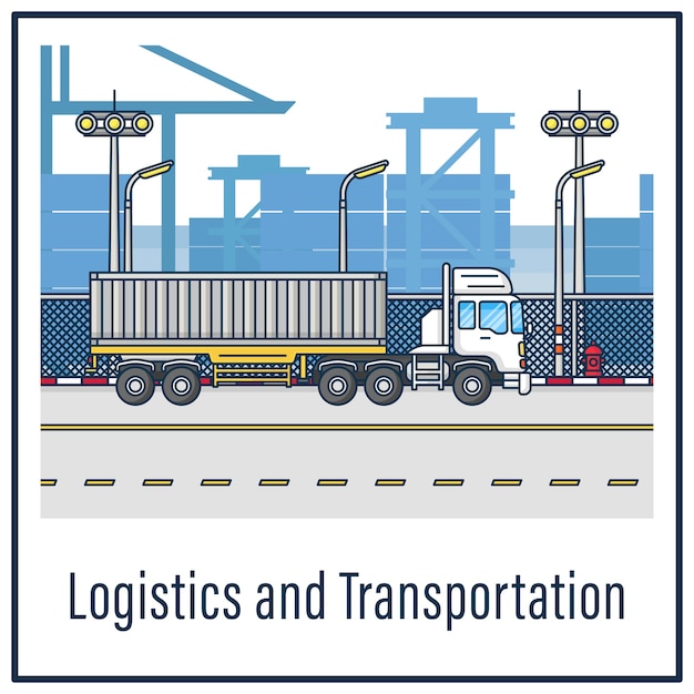Vettore logistica e trasporti