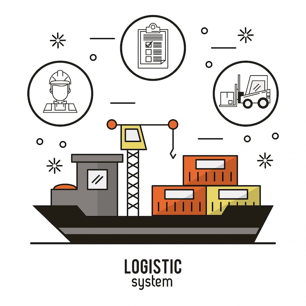 Logistiek en leveringssysteem infographic