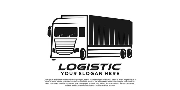 Logistiek logo ontwerp creatief concept Premium Vector Deel 5