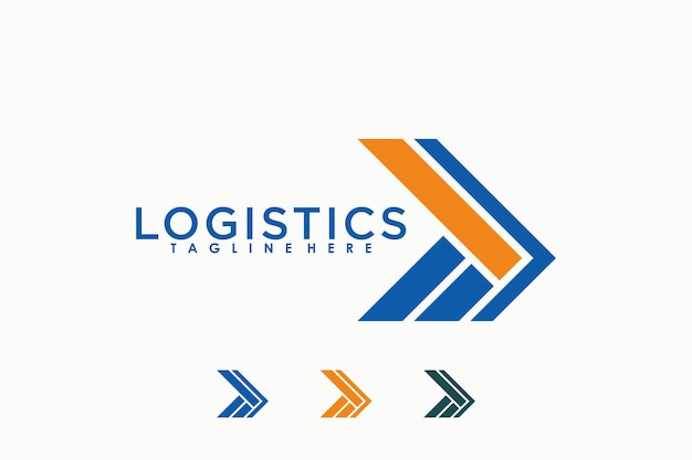 Vector logistiek logo ontwerpen illustratie met modern concept