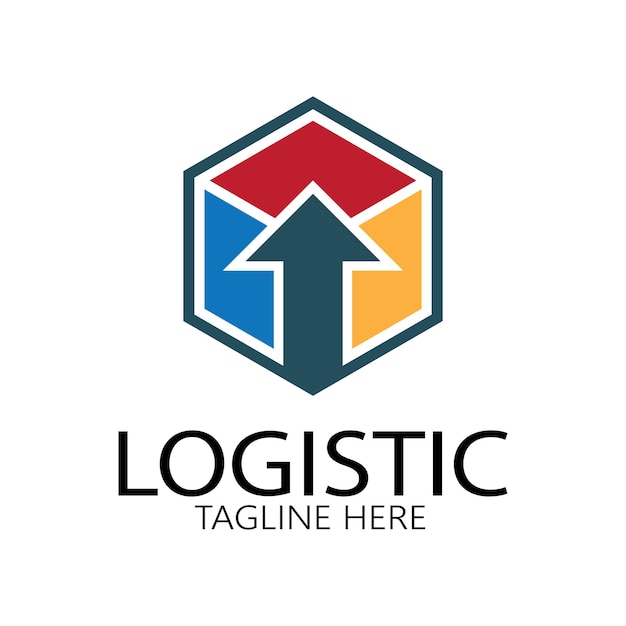 Logistiek logo pictogram illustratie vector ontwerp distributie symbool levering van goederen economie financiën