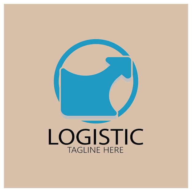 Logistiek logo pictogram illustratie vector ontwerp distributie symbool levering van goederen economie financiën