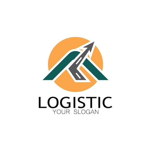 Logistiek logo pictogram illustratie vector ontwerp distributie symbool levering van goederen economie financiën