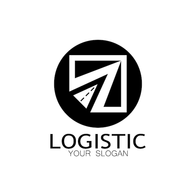 Logistiek logo pictogram illustratie vector ontwerp distributie symbool levering van goederen economie financiën