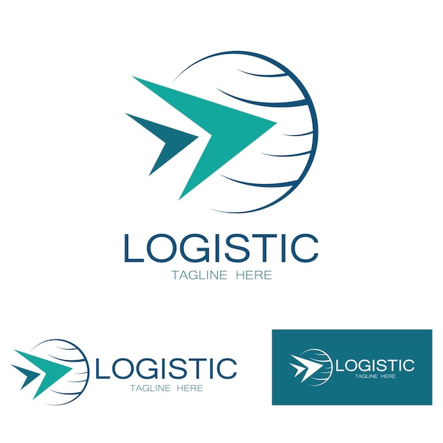 Vector logistiek logo pictogram illustratie vector ontwerp distributie symbool levering van goederen economie financiën