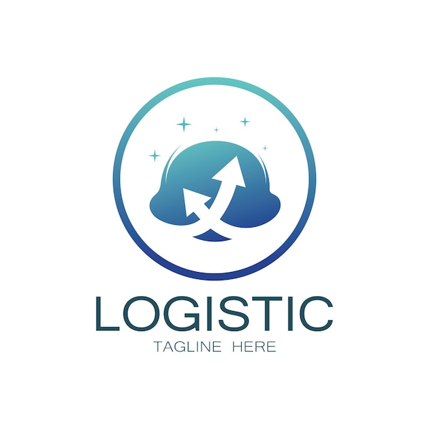 Logistiek logo pictogram illustratie vector ontwerp distributie symbool levering van goederen economie financiën
