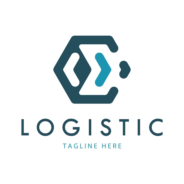 Logistiek logo pictogram illustratie vector ontwerp distributie symbool levering van goederen economie financiën