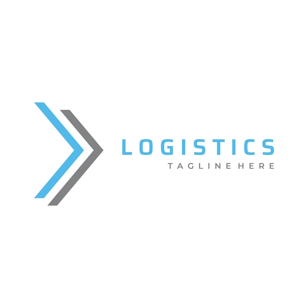 Logistiek Logo sjabloonontwerp met pijlen bestel dozen snelle en digitale bestellingen