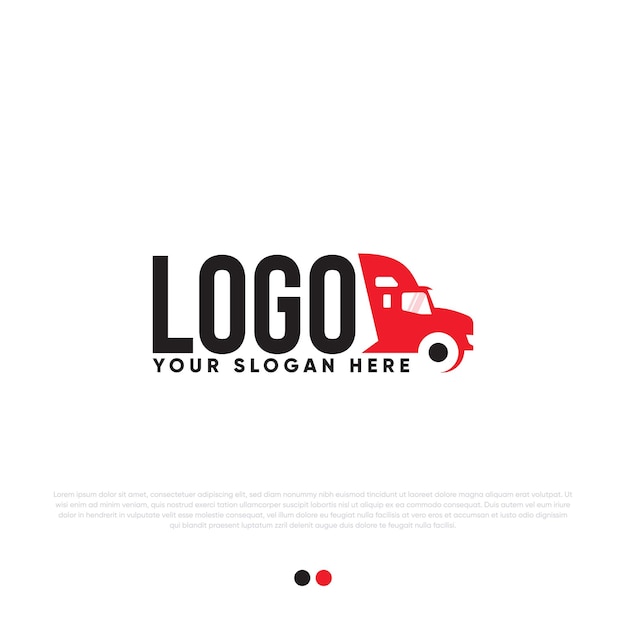 logistieke logo ontwerp premium vector