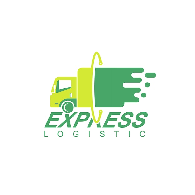 Logistieke Truck Logo Design Vector