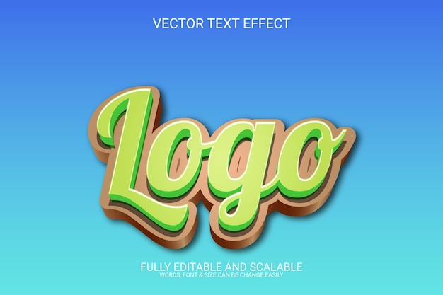 Logo 3D Vector Eps Text Effect Template